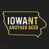 Funny Iowa Beer Distressed Iowa State Map Golf Towel thumb 3