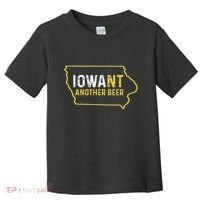 Funny Iowa Beer Distressed Iowa State Map Toddler T-Shirt thumb 0
