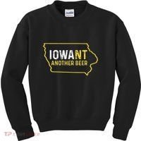Funny Iowa Beer Distressed Iowa State Map Kids Sweatshirt thumb 0