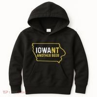 Funny Iowa Beer Distressed Iowa State Map Kids Hoodie thumb 0