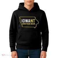 Funny Iowa Beer Distressed Iowa State Map Kids Hoodie thumb 4