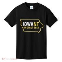 Funny Iowa Beer Distressed Iowa State Map Kids T-Shirt thumb 0