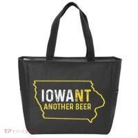 Funny Iowa Beer Distressed Iowa State Map Tote Bag thumb 0