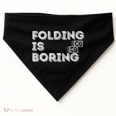 Folding Is Boring Poker Card Player USA-Made Doggie Bandana