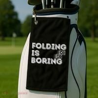 Folding Is Boring Poker Card Player Golf Towel thumb 2