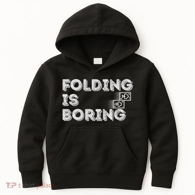 Folding Is Boring Poker Card Player Kids Hoodie