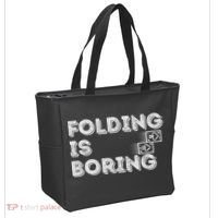 Folding Is Boring Poker Card Player Tote Bag thumb 2