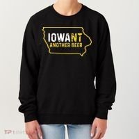 Funny Iowa Beer Distressed Iowa State Map Women's Sweatshirt thumb 0