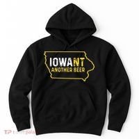 Funny Iowa Beer Distressed Iowa State Map Hoodie thumb 0