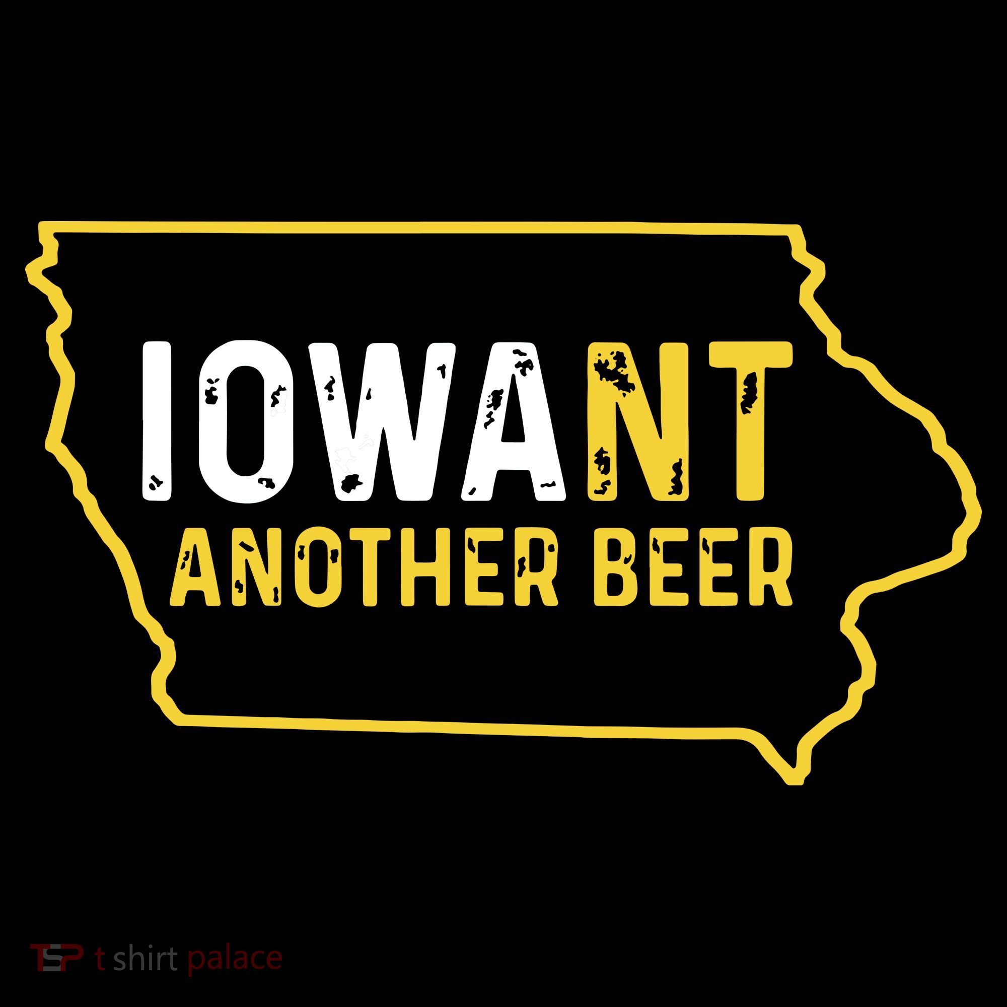 Funny Iowa Beer Distressed Iowa State Map Long Sleeve Shirt