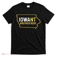 Funny Iowa Beer Distressed Iowa State Map T-Shirt thumb 0