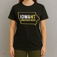 Funny Iowa Beer Distressed Iowa State Map T-Shirt thumb 4