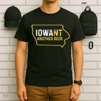 Funny Iowa Beer Distressed Iowa State Map T-Shirt thumb 6