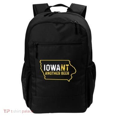 Funny Iowa Beer Distressed Iowa State Map Backpack