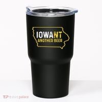 Funny Iowa Beer Distressed Iowa State Map Tumbler thumb 0