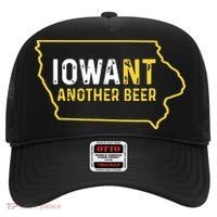 Funny Iowa Beer Distressed Iowa State Map Hat thumb 0