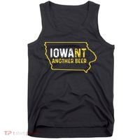 Funny Iowa Beer Distressed Iowa State Map Tank Top thumb 0