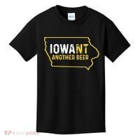 Funny Iowa Beer Distressed Iowa State Map Kids T-Shirt thumb 0