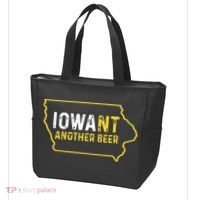 Funny Iowa Beer Distressed Iowa State Map Tote Bag thumb 3