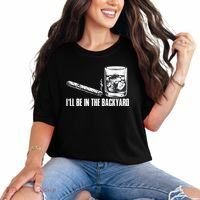 Funny I'll Be In The Backyard Cigar Whiskey Lover  Comfort Colors T-Shirt thumb 0