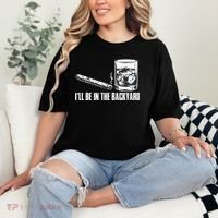 Funny I'll Be In The Backyard Cigar Whiskey Lover  Comfort Colors T-Shirt thumb 2