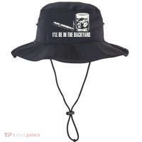 Funny I'll Be In The Backyard Cigar Whiskey Lover  Bucket Hat thumb 0