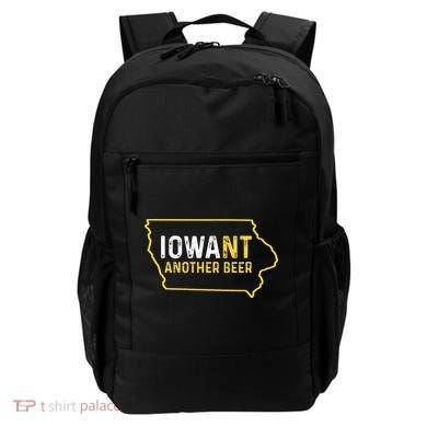 Funny Iowa Beer Distressed Iowa State Map Backpack