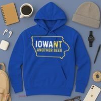 Funny Iowa Beer Distressed Iowa State Map Hoodie thumb 3
