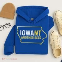 Funny Iowa Beer Distressed Iowa State Map Hoodie thumb 4