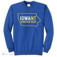 Funny Iowa Beer Distressed Iowa State Map Sweatshirt thumb 0