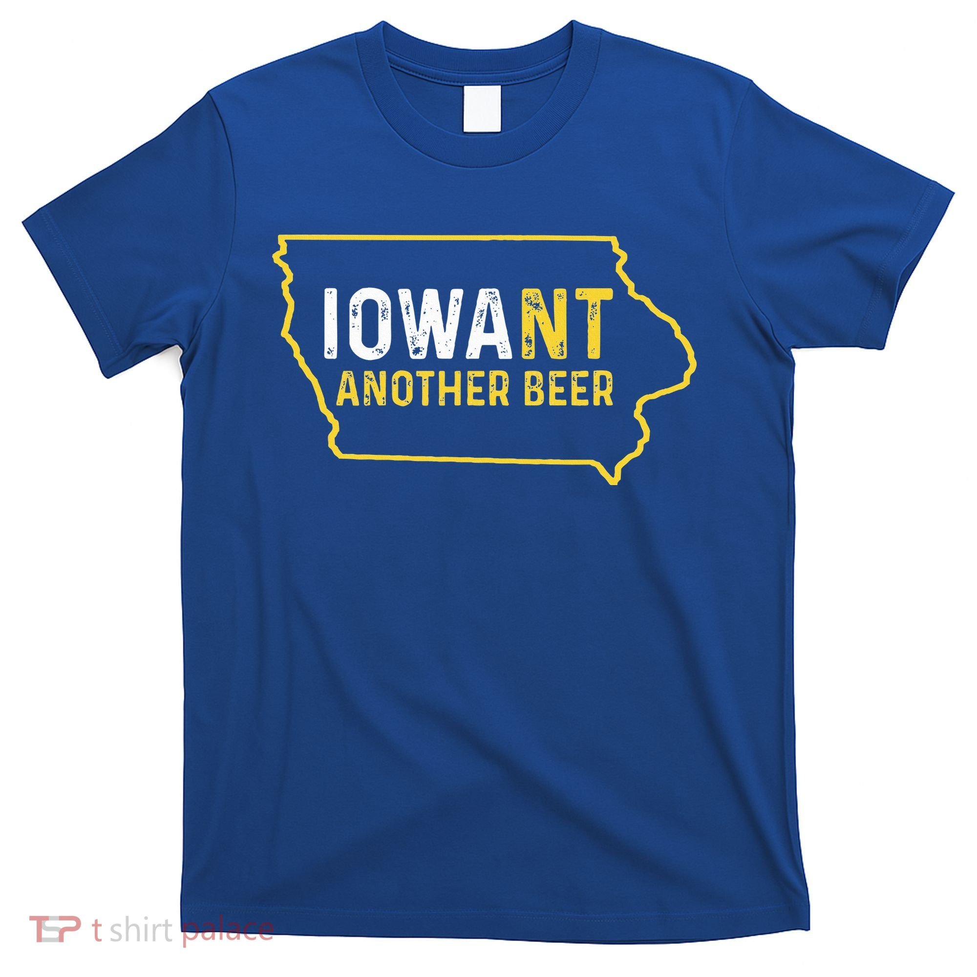 Funny Iowa Beer Distressed Iowa State Map T-Shirt