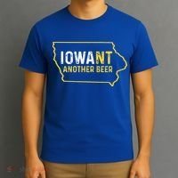 Funny Iowa Beer Distressed Iowa State Map T-Shirt thumb 3