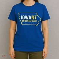 Funny Iowa Beer Distressed Iowa State Map T-Shirt thumb 4