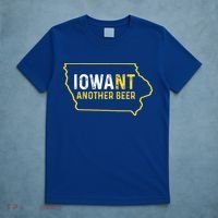 Funny Iowa Beer Distressed Iowa State Map T-Shirt thumb 5