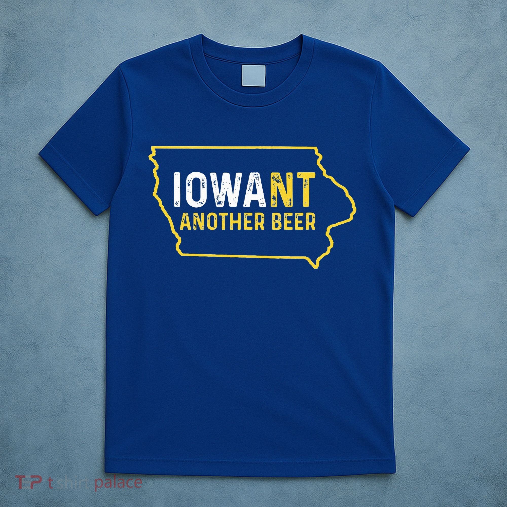 Funny Iowa Beer Distressed Iowa State Map T-Shirt