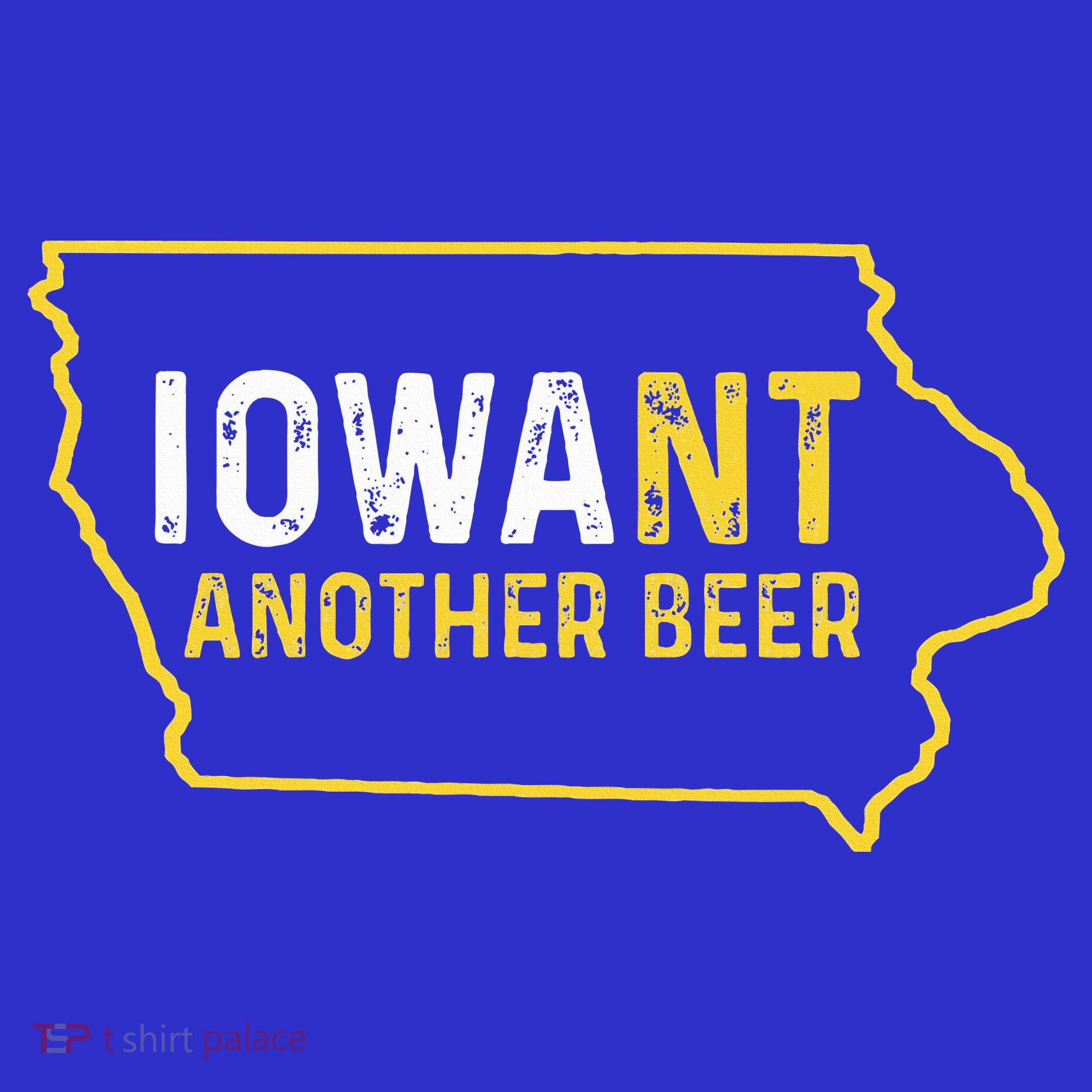 Funny Iowa Beer Distressed Iowa State Map Polo