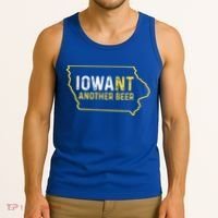 Funny Iowa Beer Distressed Iowa State Map Tank Top thumb 3