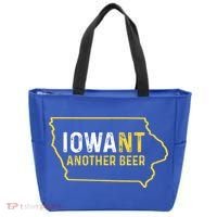 Funny Iowa Beer Distressed Iowa State Map Tote Bag thumb 0