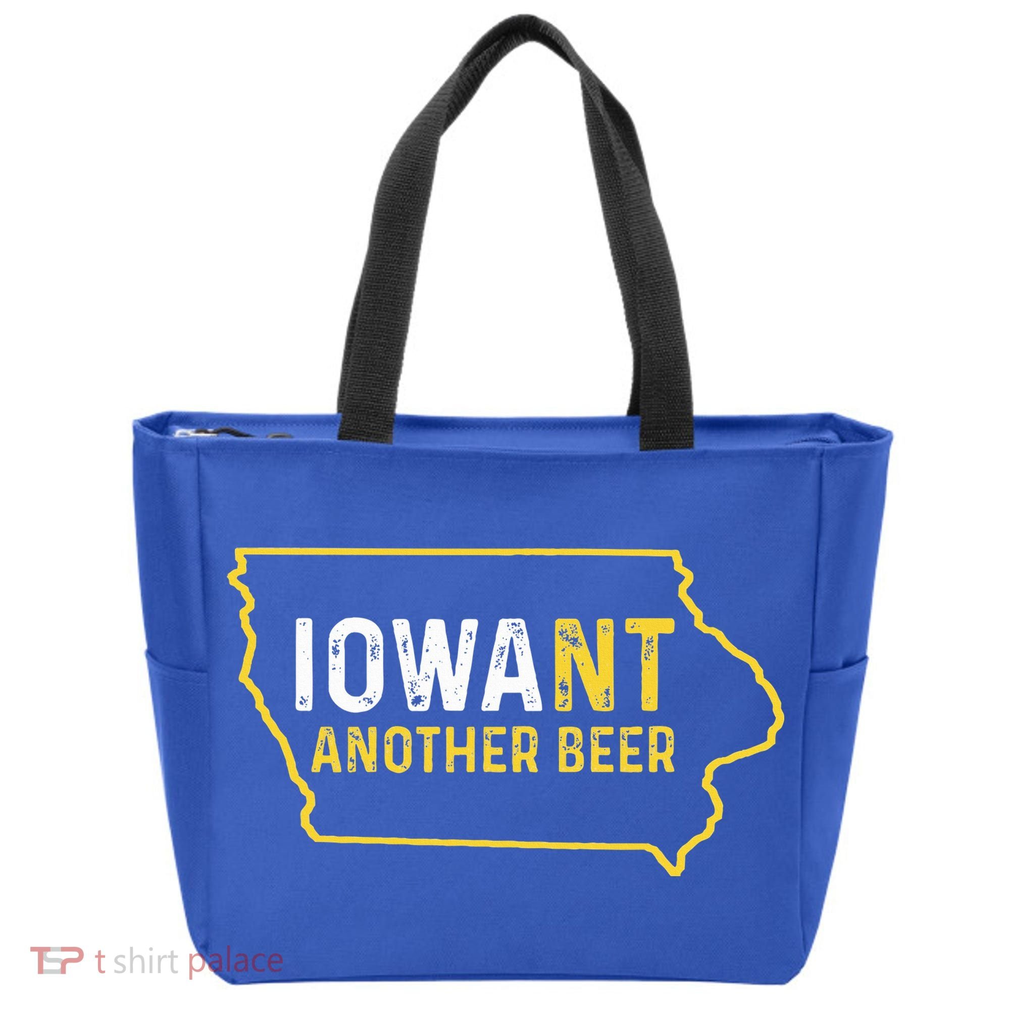 Funny Iowa Beer Distressed Iowa State Map Tote Bag
