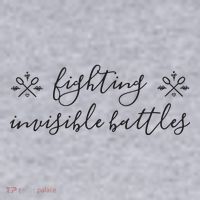 Fighting Invisible Battles Invisible Illness Awareness Women's Sweatshirt thumb 2