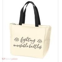 Fighting Invisible Battles Invisible Illness Awareness Tote Bag thumb 3