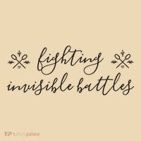 Fighting Invisible Battles Invisible Illness Awareness Tote Bag thumb 4