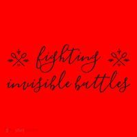 Fighting Invisible Battles Invisible Illness Awareness Santa Hat thumb 1