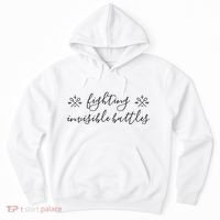 Fighting Invisible Battles Invisible Illness Awareness Hoodie thumb 0