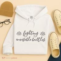 Fighting Invisible Battles Invisible Illness Awareness Hoodie thumb 4