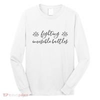 Fighting Invisible Battles Invisible Illness Awareness Long Sleeve Shirt thumb 0