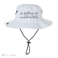 Fighting Invisible Battles Invisible Illness Awareness Bucket Hat thumb 0