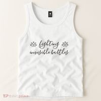 Fighting Invisible Battles Invisible Illness Awareness Tank Top thumb 2