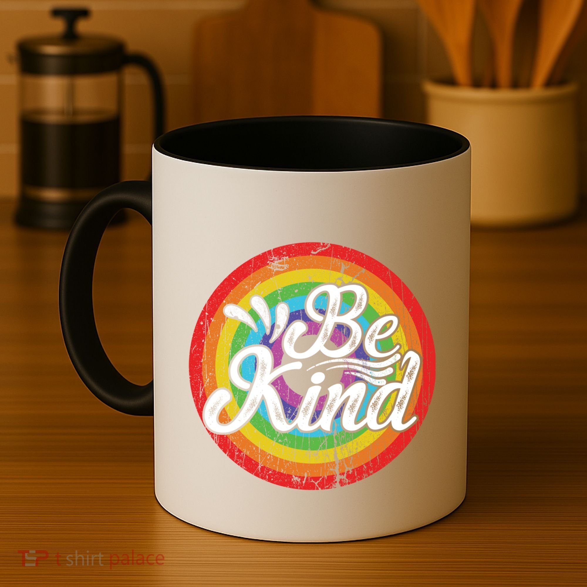 Flowers Illustration Be Kind Sunflower Gift Coffee Mug
