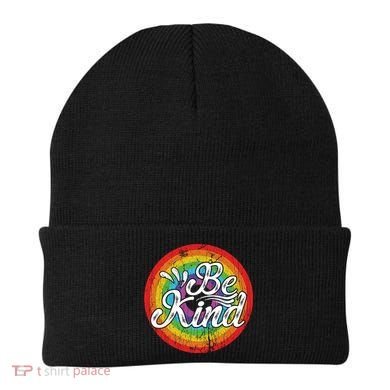 Flowers Illustration Be Kind Sunflower Gift Beanie